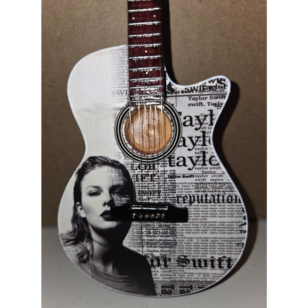Taylor Swift Reputation Themed Miniature Guitar Replica - 10" Tall - New -Read